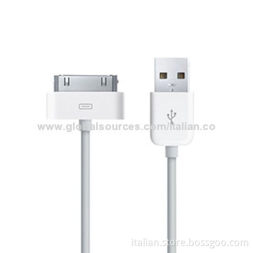 White USB Data Sync Charger Charging Cable for iPhone 3GS/4S, iPad 1/2